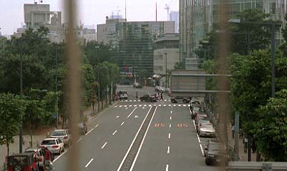 明治公園橋から南方向の眺め